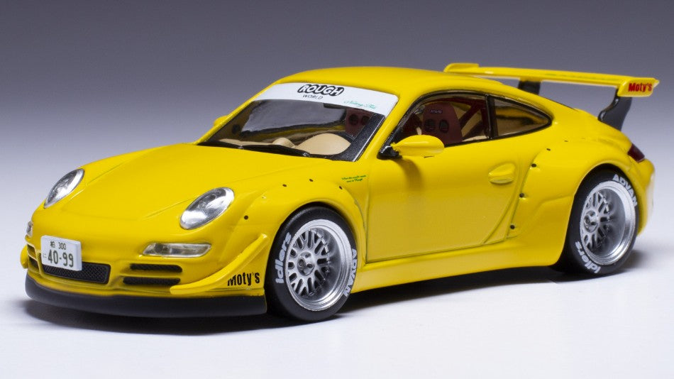 PORSCHE RWB 997 YELLOW 1:43 - Ixo Model - MOC339