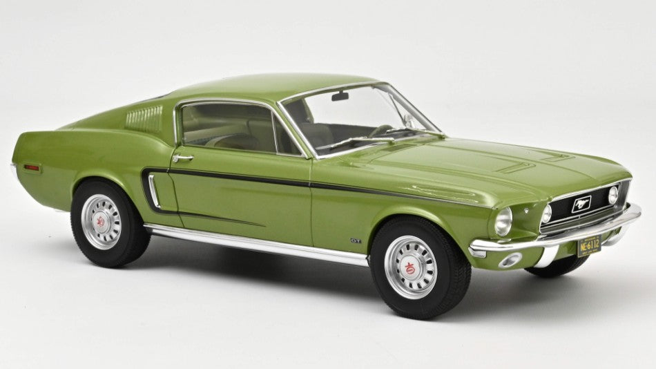 FORD MUSTANG FASTBACK GT 1968 LIGHT GREEN METALLIC 1:12 - Norev - NV122704