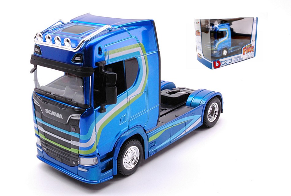 SCANIA S730 HIGHLINE CAB BLUE 1:43 - Burago - BU32206