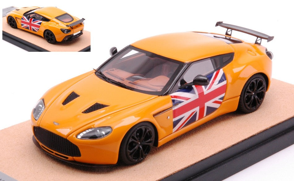 ASTON MARTIN V12 ZAGATO 2012 GLOSS ORANGE W/ENGLISH ED.LIM.PCS 10 1:43 - Tecnomodel - TMDMI52AM