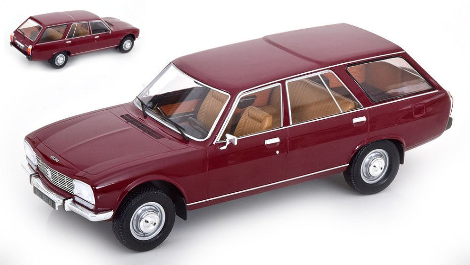 PEUGEOT 504 BREAK 1976 DARK RED 1:18 - ModelCarGroup - MCG18357