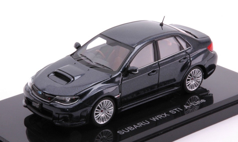 SUBARU WRX STI A-LINE METALLIC BLACK 1:43 - Ebbro - EB44398