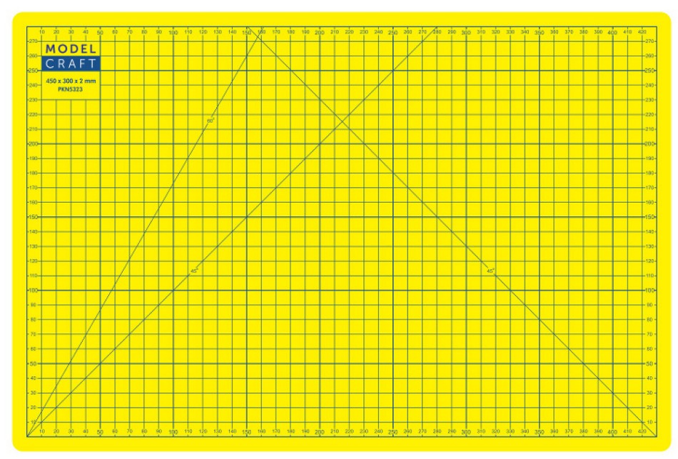 FOGLIO DI LAVORO GIALLO 450x300 2 SPESSORI A3 - Model Craft - S-PKN5323