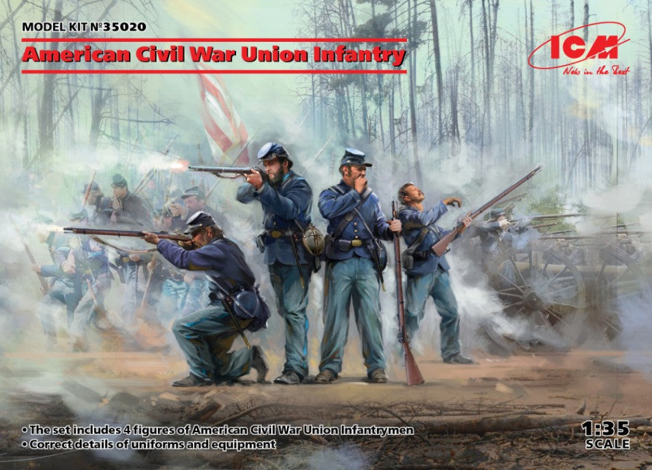 AMERICAN CIVIL WAR UNION INFANTRY KIT 1:35 - ICM - ICM35020