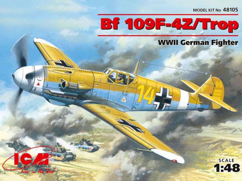 MESSERSCHMITT BF 109F-4Z/TROP WWII GERMAN FIGHTER KIT 1:48 - ICM - ICM48105