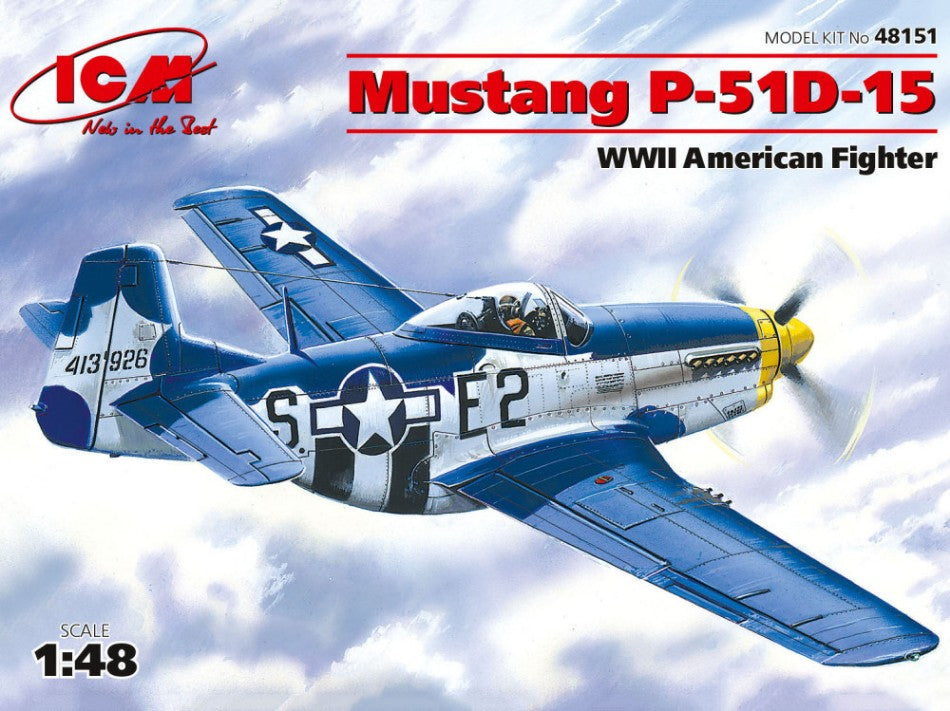 MUSTANG P-51D-15 WWII AMERICAN FIGHTER KIT 1:48 - ICM - ICM48151