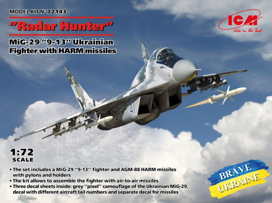 THE GHOST OF KYIV MIG-29 UKRAINA AIR FORCE KIT 1:72 - ICM - ICM72143