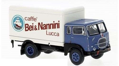FIAT 642 BOX-WAGON "BEI & NANNINI" 1960 BLUE/WHITE 1:87 - Brekina - BRE58614
