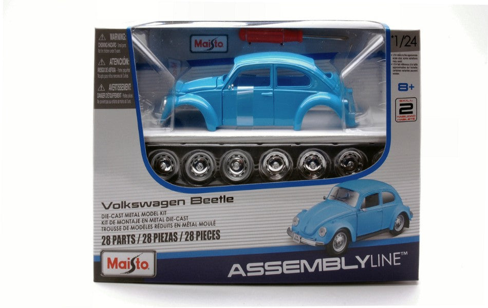 VW BEETLE LIGHT BLUE KIT 1:24 - Maisto - MI39926B