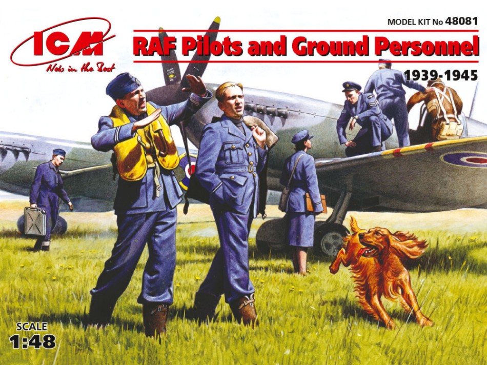 ROYAL AIR FORCE RAF PILOTI E ACCESSORI 1939-1945 KIT 1:48 - ICM - ICM48081