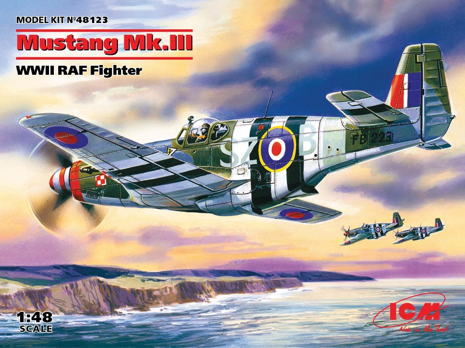 MUSTANG Mk.III WWII RAF FIGHTER KIT 1:48 - ICM - ICM48123
