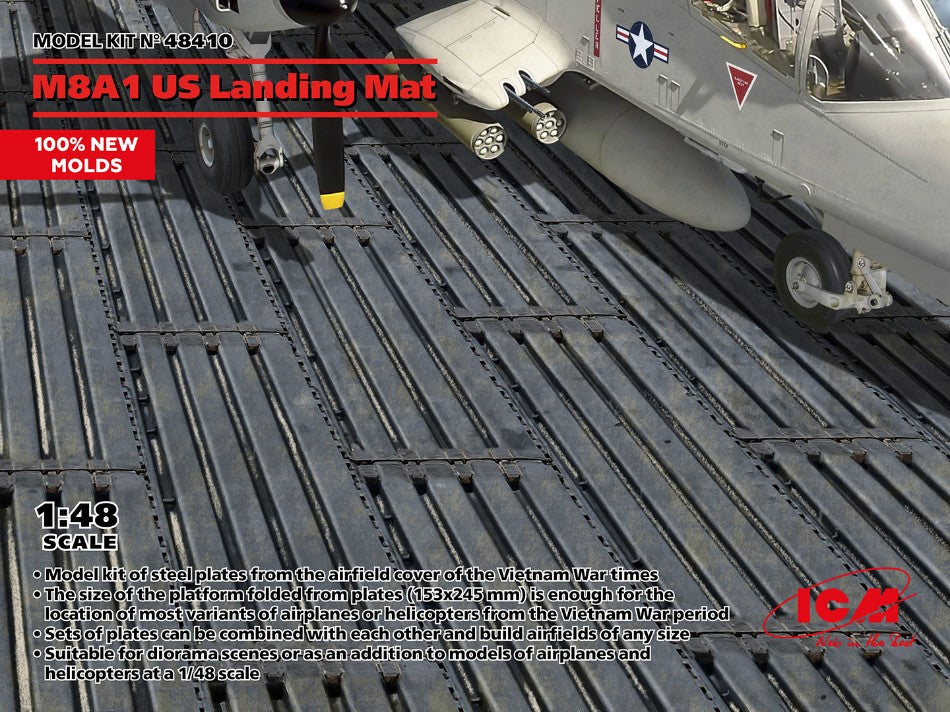 M8A1 US LANDING MAT 153x245 mm KIT 1:48 - ICM - ICM48410