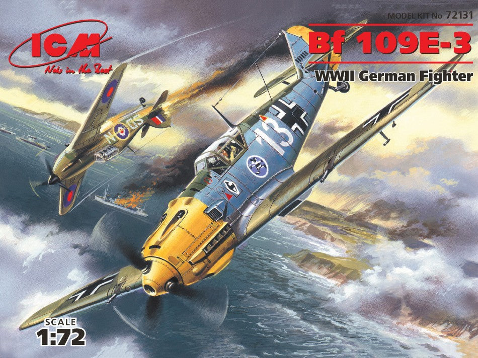 MESSERSCHMITT Bf 109E-3 WWII GERMAN FIGHTER KIT 1:72 - ICM - ICM72131
