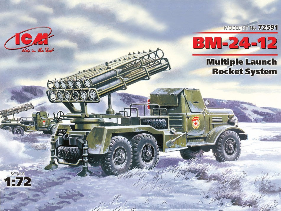 BM-24-12 MULTIPLE LAUNCH ROCKET SYSTEM ON ZIL-157 BASE KIT 1:72 - ICM - ICM72591
