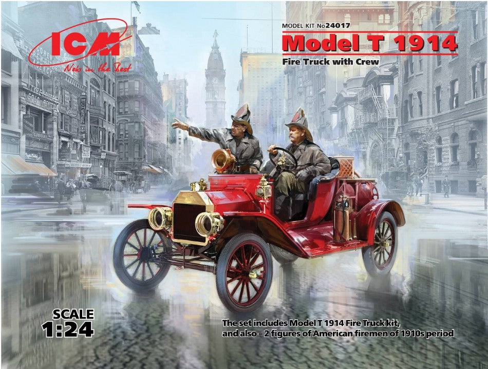 MODEL T 1914 FIRE TRUCK WITH CREW KIT 1:24 - ICM - ICM24017