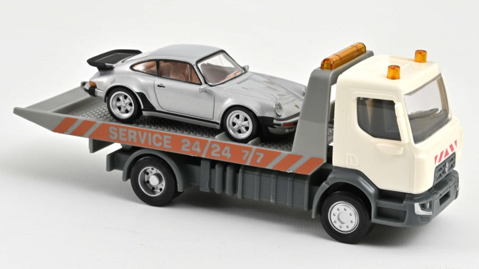 BREAKDOWN TRUCK PLASTIGAM AND PORSCHE 911 JET CAR 1:43 - Norev - NV431130
