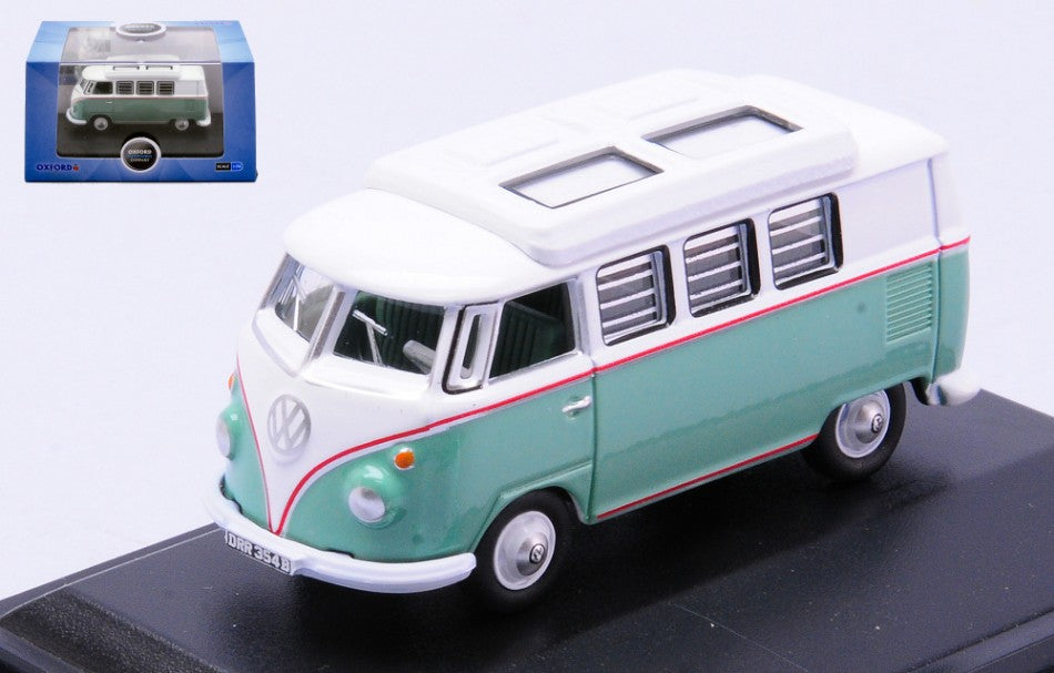 VW T1 CAMPER TURQUOISE/WHITE 1:76 - Oxford - OXF76VWS002