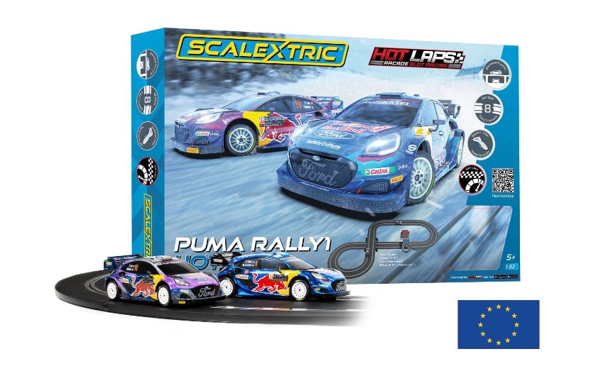 PISTA PUMA WRC SET HOT LAPS cm 210 x 140 1:32 - Scalextric - C1452P