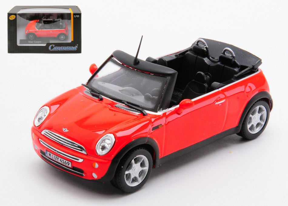 NEW MINI COOPER CABRIOLET 2005 RED 1:43 - Cararama - CA22642