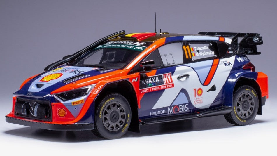 HYUNDAI i20 N WRC N.11 SAFARI RALLY KENYA 2024 NEUVILLE-WYDAEGHE 1:18 - Ixo Model - 18RMC208