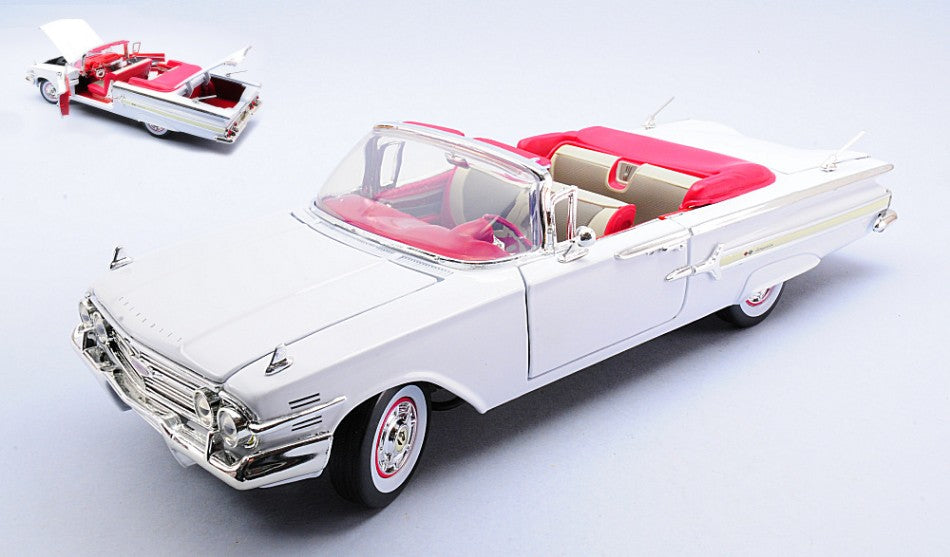 CHEVROLET IMPALA 1960 WHITE 1:18 - MotorMax - MTM73110W