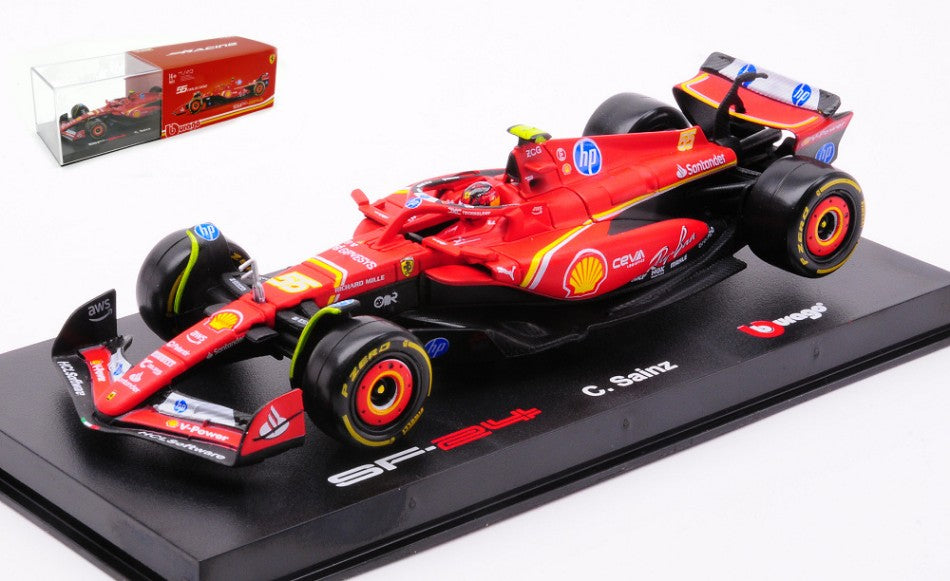 FERRARI SF-24 N.55 F1 2024 CARLOS SAINZ SIGNATURE 1:43 - Burago - BU36843S