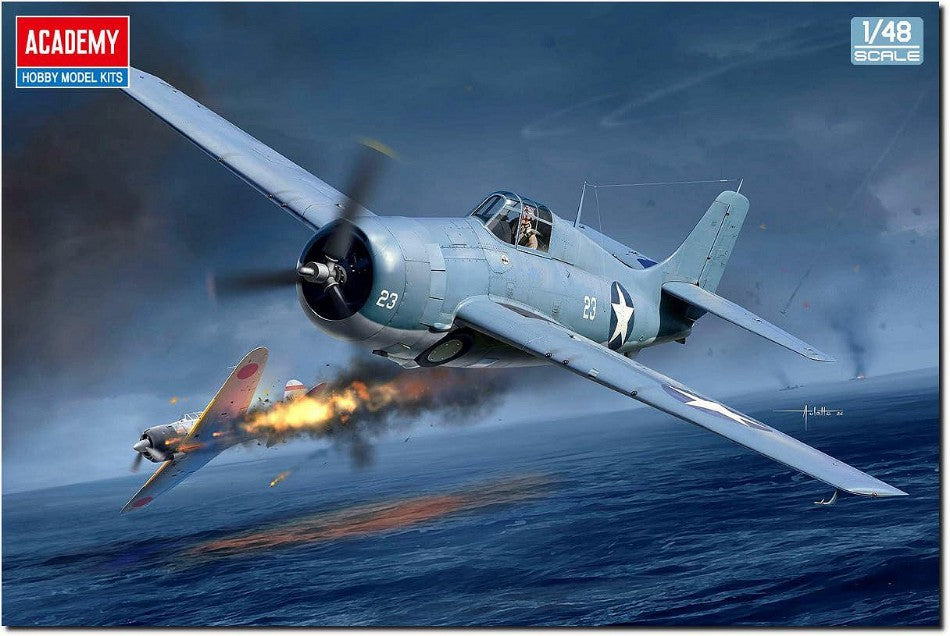 USN F4F-4 WILDCAT "BATTLE OF MIDWAY" KIT 1:48 - Academy - ACD12355