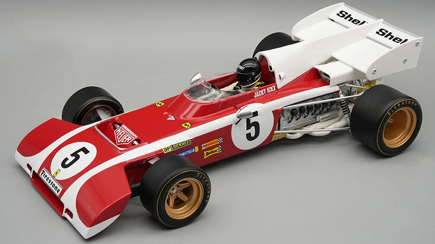 FERRARI 312 B2 SOUTH AFRICA GP 1972 J.ICKX C/VETRINA E PILOTA 1:18 - Tecnomodel - TMD18321D