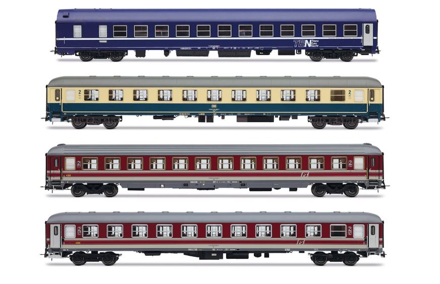 FS DBNS 4-UNIT PACK 1 CARROZZE ITALIA-OLANDA EP.V 1:87 - Rivarossi - HR4374