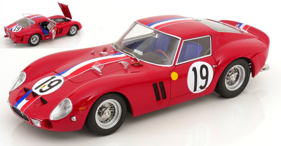 FERRARI 250 GTO N.19 2nd 24 H LE MANS 1962 NOBLET-GUICHET 1:12 - KK Scale - KKDC120125