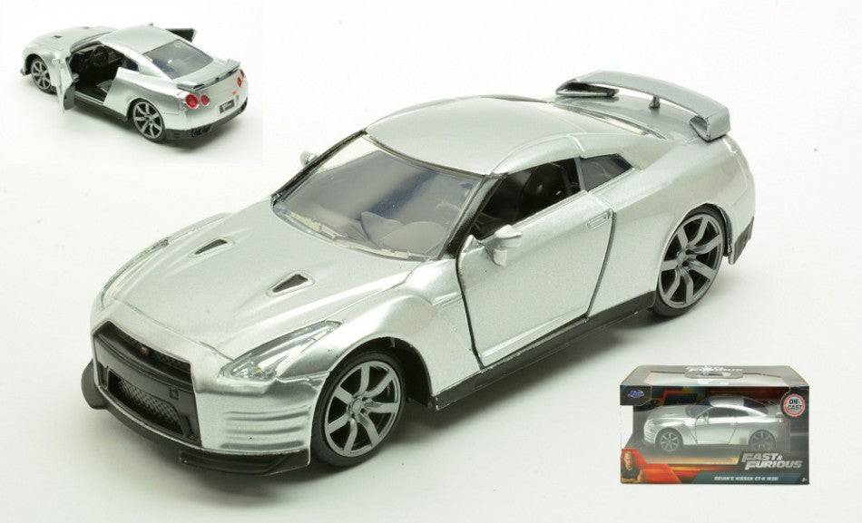 BRIAN'S NISSAN SKYLINE GT-R R35 2009 FAST & FURIOUS SILVER 1:32 - Jada Toys - JADA97383