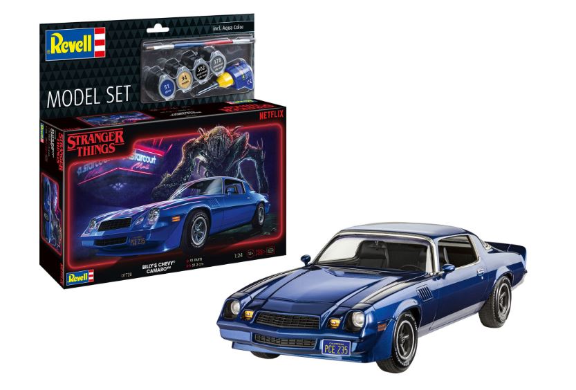 CHEVY CAMARO Z/28 BILLY'S "STRANGER THINGS" MODEL SET KIT 1:24 - Revell - RV67728