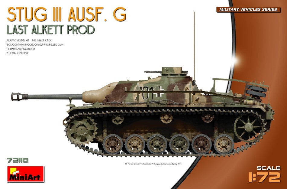 STUG III AUSF.G LAST ALKETT PROD.KIT 1:72 - Miniart - MIN72110