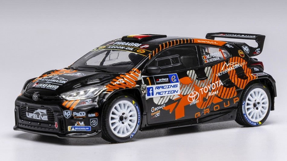 TOYOTA GR YARIS RALLY2 WM N.1 RALLY YPRES 2024 POTTY-HERMAN 1:43 - Ixo Model - RAM959