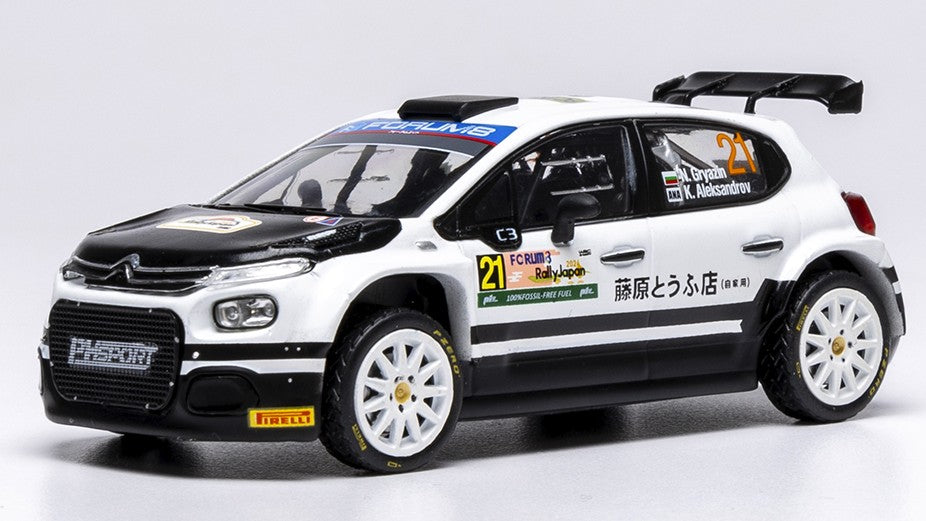 CITROEN C3 N.21 RALLY2 JAPAN 2024 GRYAZIN-ALEKSANDROV 1:43 - Ixo Model - RAM970