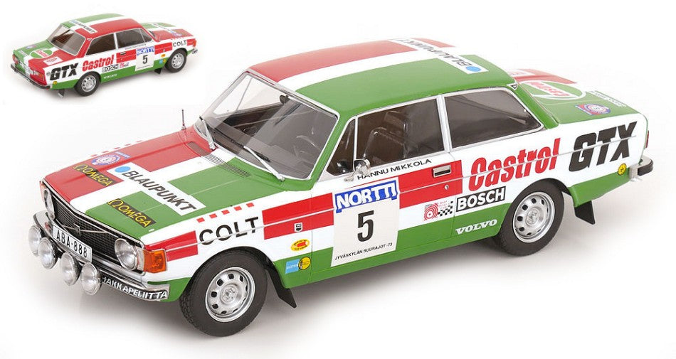 VOLVO 142 N.5 1000 LAKES RALLY 1973 MIKKOLA-RAUTANEN 1:18 - ModelCarGroup - MCG18529