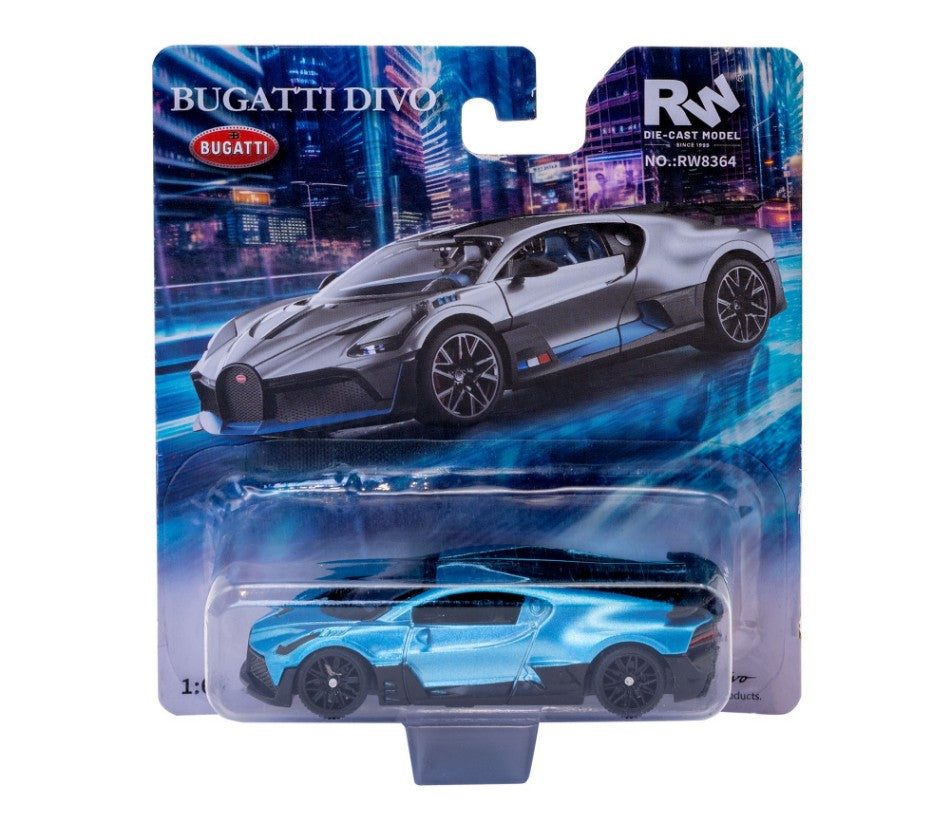 BUGATTI DIVO METALLIC BLUE BLISTER 1:64 - RE.EL.Toys - RE0839B