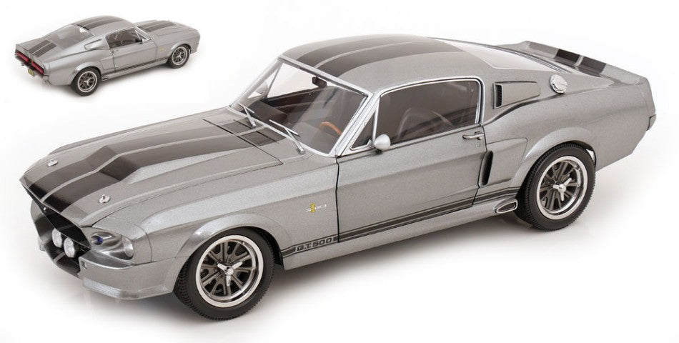 FORD MUSTANG SHELBY GT500 ELEANOR 1967 GREYMETALLIC/BLACK 1:12 - KK Scale - KKDC120171
