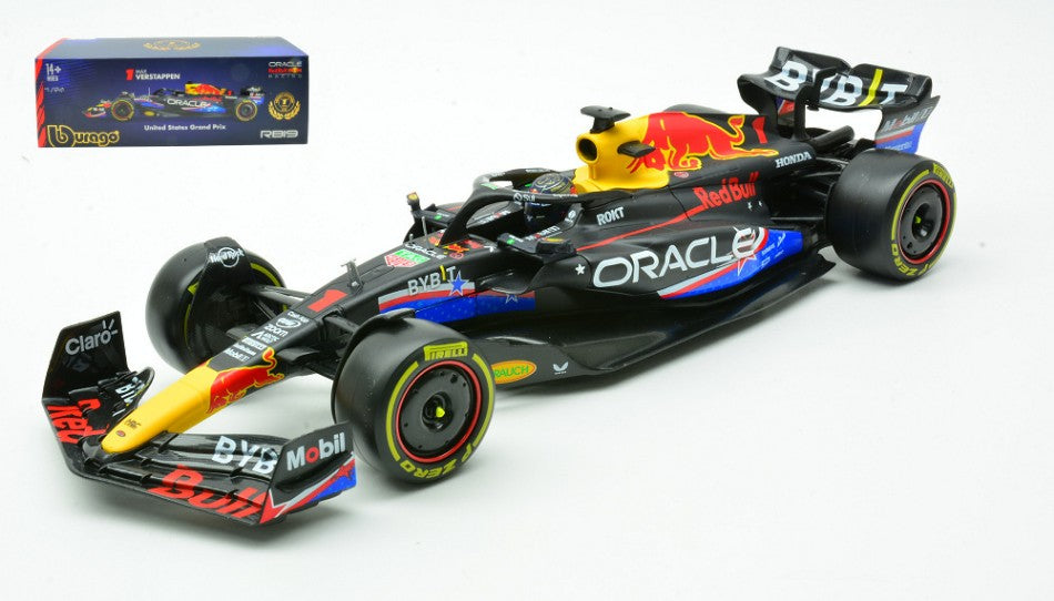 RED BULL RB19 N.1 MAX VERSTAPPEN 2023 WINNER AUSTIN GP 1:24 - Burago - BU28030VA