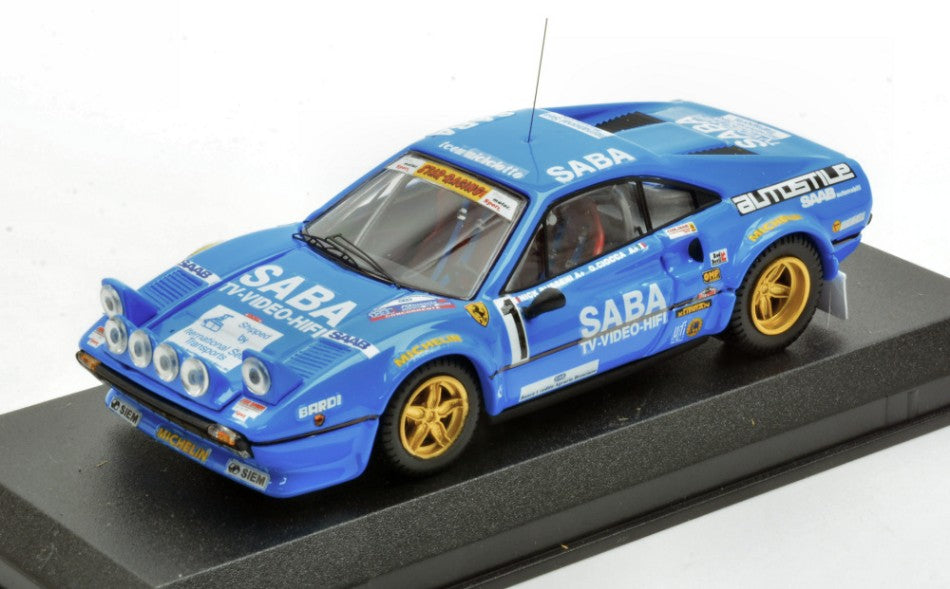 FERRARI 308 GTB N.1 WINNER RALLY MILLE MIGLIA 1983 BUSSENI-CIOCCA 1:43 - Best Model - BT9630-2