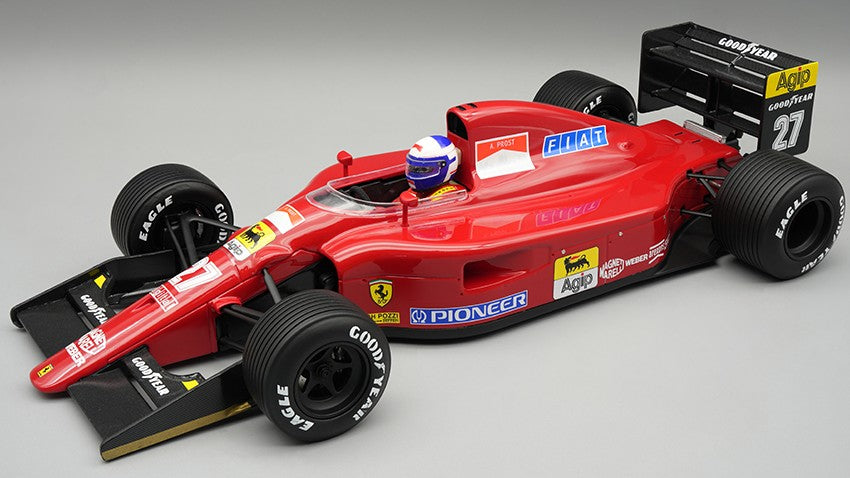 FERRARI 641 F1 N.27 IMOLA GP 1991 RAIN TYRES A.PROST W/DRIVER 1:18