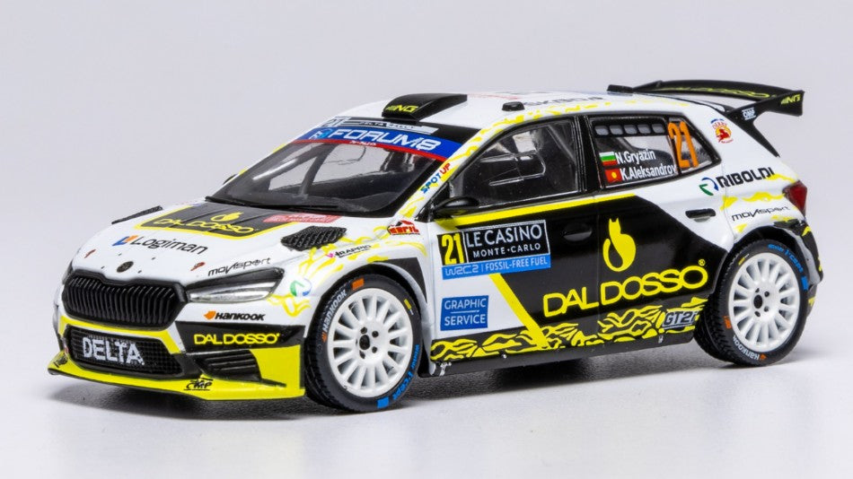 SKODA FABIA RS N.21 RALLY2 MONTE CARLO 2025 GRYAZIN-ALEKSANDROV 1:43 - Ixo Model - RAM977