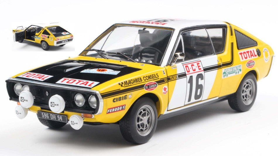 RENAULT 17 PH.1 N.16 RALLY DU MAROC 1976 PRIVE-TILBERT 1:18 - Solido - SL1803709