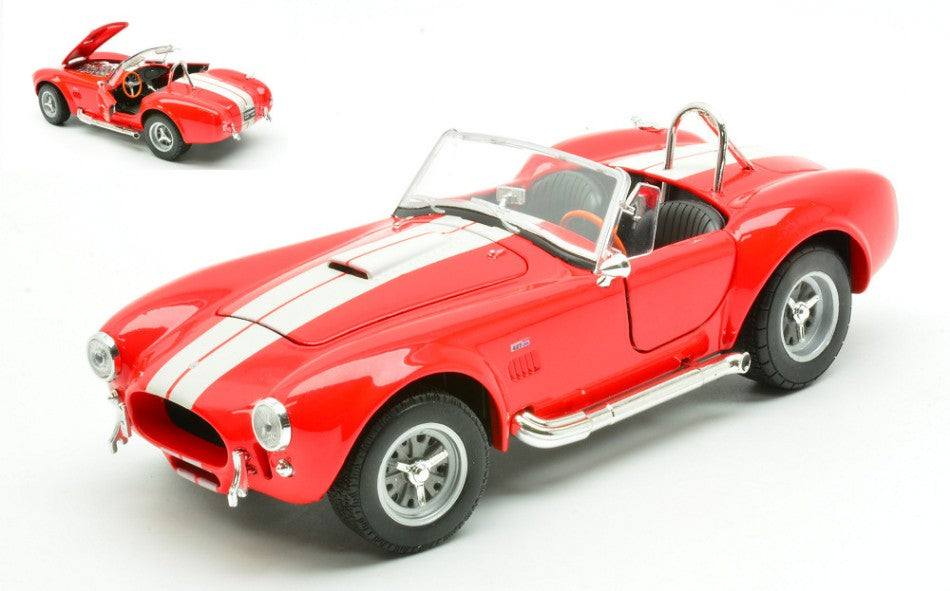 SHELBY COBRA 427 SC 1965 RED/WHITE 1:24 - Welly - WE2693