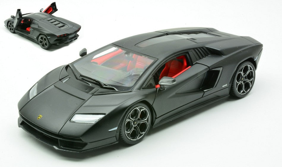 LAMBORGHINI COUNTACH LPI 800-4 MATT BLACK 1:24 - Burago - BU21102B