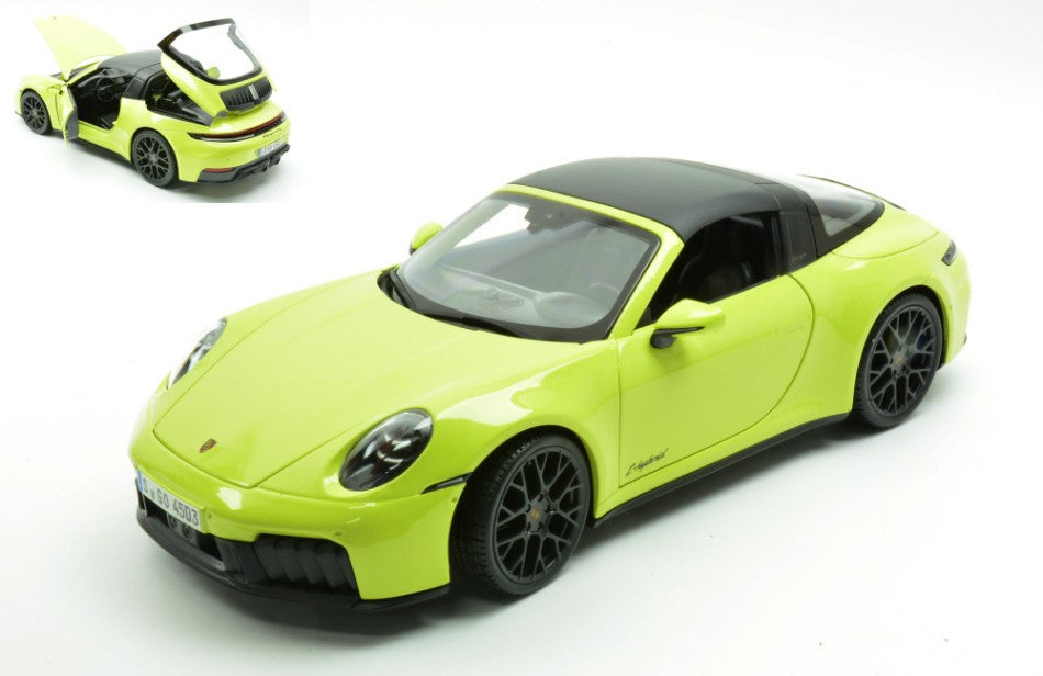 PORSCHE 911 (992.2) TARGA 4 GTS HYBRID 2025 LIGHT YELLOW 1:18 - Maisto - MI31470Y