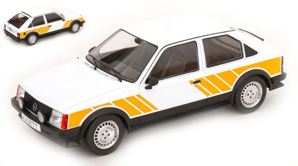 OPEL KADETT D GTE 1983 WHITE/YELLOW 1:18 - ModelCarGroup - MCG18534