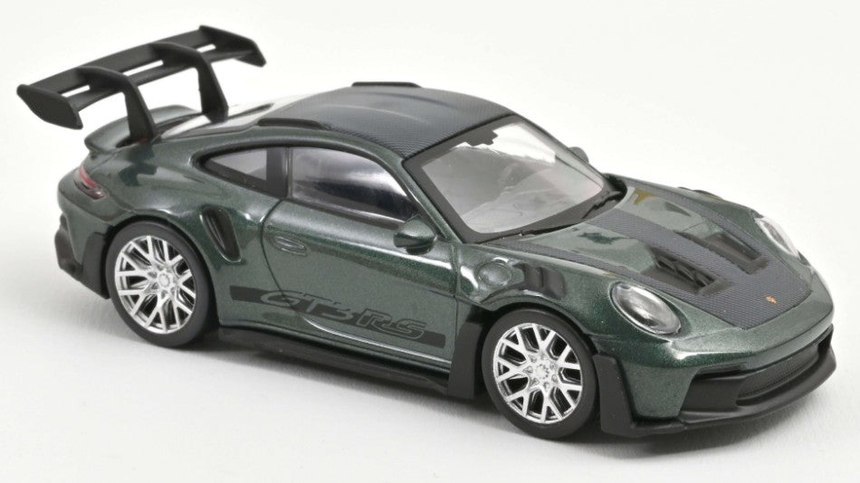 PORSCHE 911 GT3 RS 2022 GREEN METALLIC/BLACK JET CAR 1:43 - Norev - NV750069