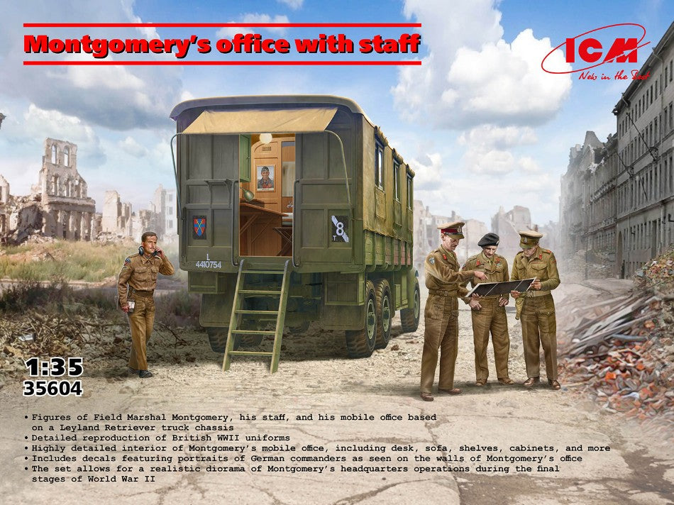 MONTGOMERY'S OFFICE WITH STAFF KIT 1:35 - ICM - ICM35604