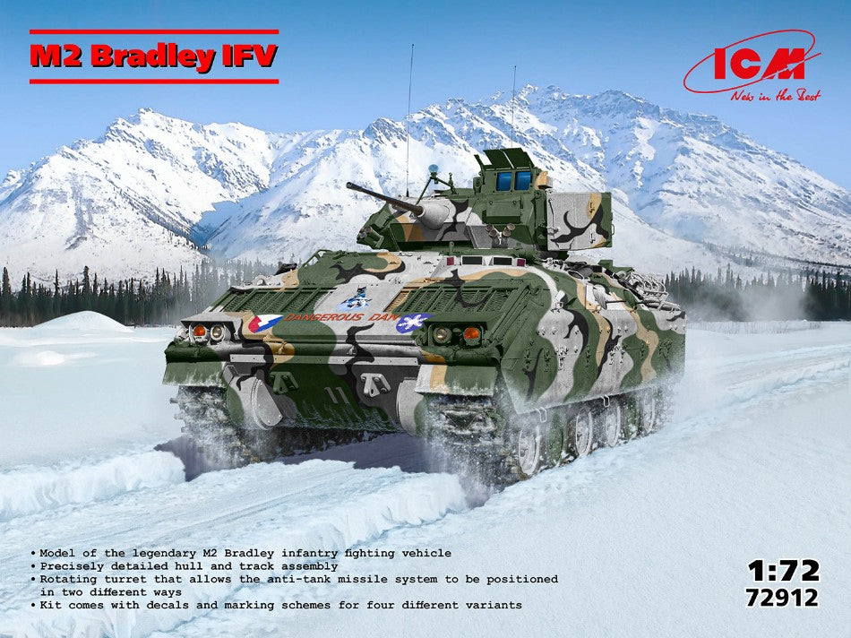 M2 BRADLEY US INFANTRY FIGHTING WEHICLE KIT 1:72 - ICM - ICM72912